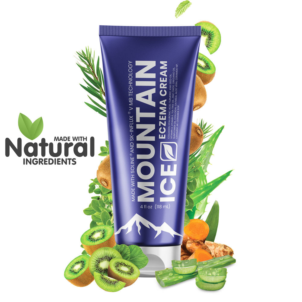 Mountain Ice Eczema & Psoriasis Relief Cream with Natural Ingredients 4oz