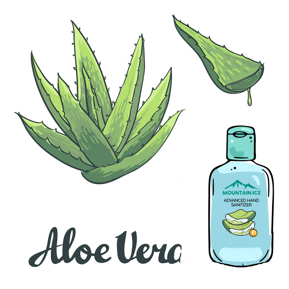 Pain Relief | Mountain Ice Hand Sanitizer with 72% Alcohol, Enriched with Tea Tree Oil, Aloe vera & Vitamin E, 4 oz | Mountain Ice