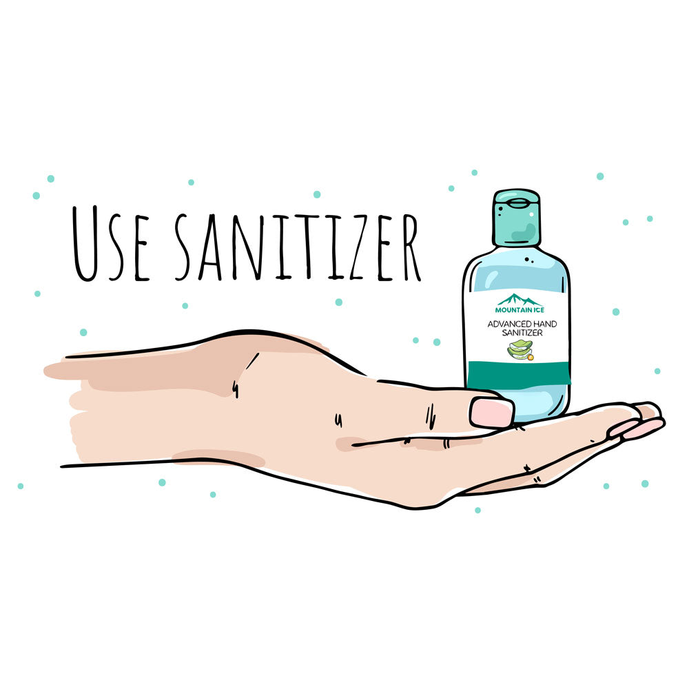 Pain Relief | Mountain Ice Hand Sanitizer with 72% Alcohol, Enriched with Tea Tree Oil, Aloe vera & Vitamin E, 4 oz | Mountain Ice