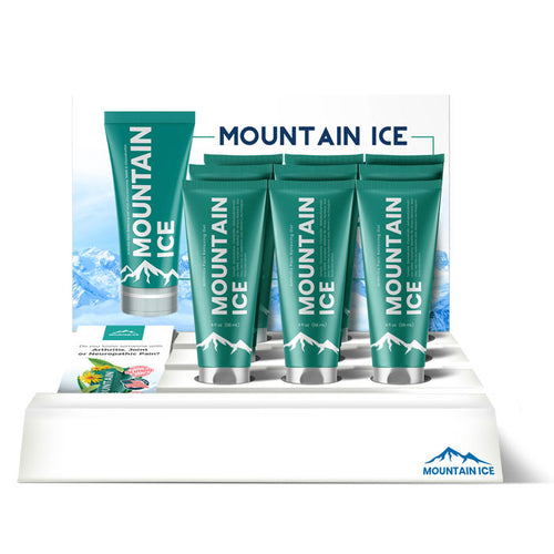 Pain Relief | 9 Tube Mountain Ice Pain Gel Countertop Display | Mountain Ice
