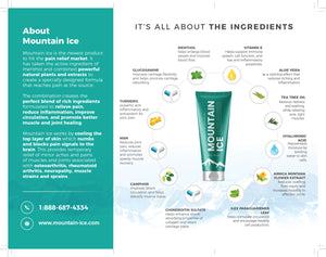 Pain Relief | Mountain Ice Nerve Pain Relief Gel with Natural Ingredients 4 oz | Mountain Ice