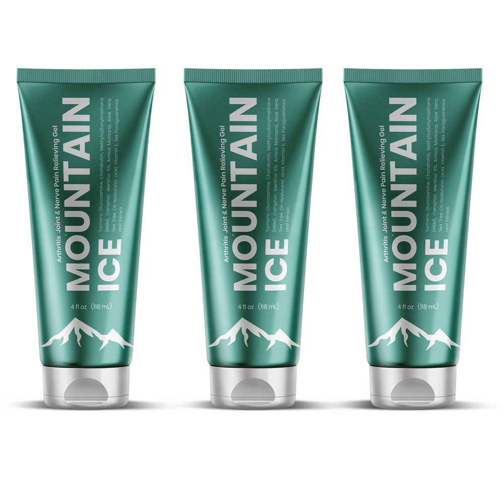 Pain Relief | Mountain Ice All Natural Pain Relief Gel 4oz. - 3 Pack | Mountainside Medical Equipment