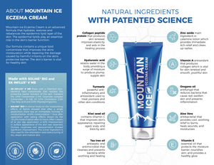 Pain Relief | Mountain Ice Eczema & Psoriasis Relief Cream with Natural Ingredients 4oz | Mountain Ice
