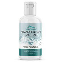 Load image into Gallery viewer, Pain Relief | Mountain Ice Hand Sanitizer with 72% Alcohol, Enriched with Tea Tree Oil, Aloe vera &amp; Vitamin E, 4 oz | Mountain Ice