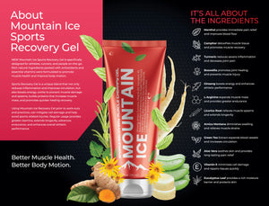 Pain Relief | Mountain Ice Sports Recovery Muscle Therapy Gel 4oz Tube 3+1 Free | Mountain Ice