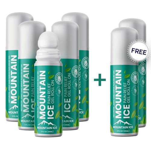 Mountain Ice Arthritis, Joint and Nerve Pain Relief Roll-on 5+2 FREE + FREE eBook