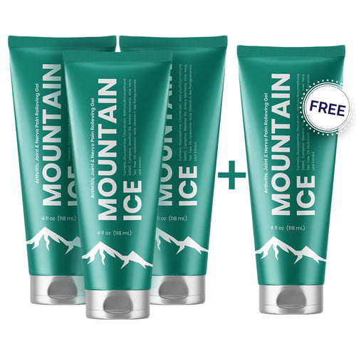 Pain Relief | Mountain Ice - Pain Relieving Gel, 4oz. 3+1 Free | Mountain Ice
