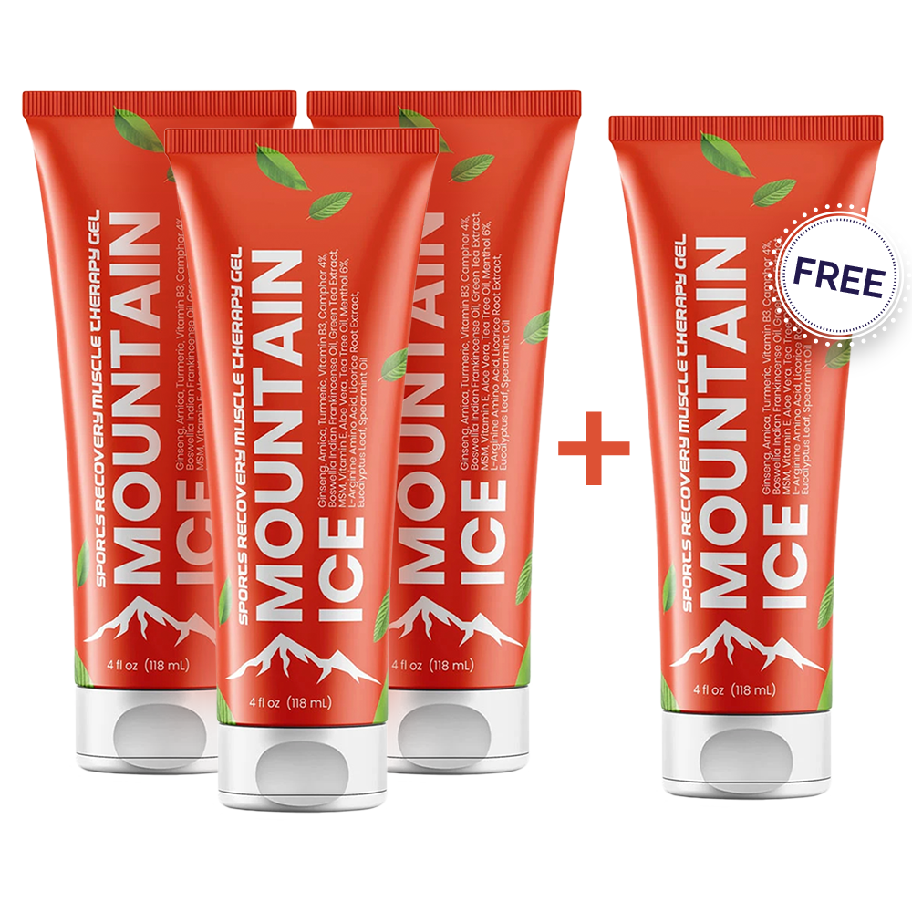 Pain Relief | Mountain Ice Sports Recovery Muscle Therapy Gel 4oz Tube 3+1 Free | Mountain Ice